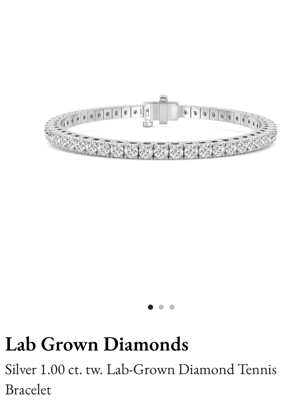 BRAND NEW! Silver Lab-Grown Diamond Tennis Bracelet | 1 ct. tw. | Comes in Box